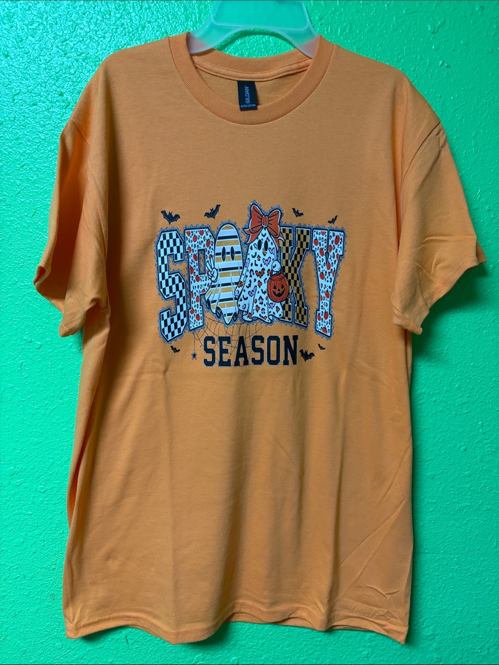 Gildan Orange 'Spooky Season' Graphic Tee for adults